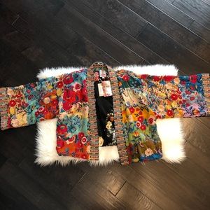 Johnny Was Kiki Crop Kimono size large NWT